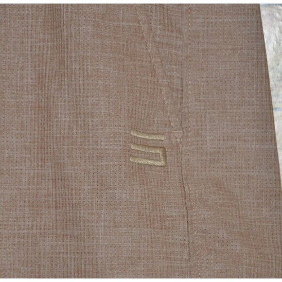 Three Sixty Six Men's Brown Knee Length Golf Shorts Size 44 Elastic Waist - Picture 3 of 7